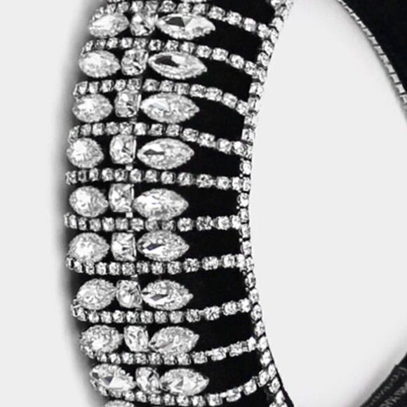 Headband Marquise Stone Cluster Elegant Padded - Picture 2 of 6